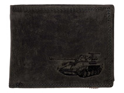 Luxusná kožená peňaženka s tankom - čierna