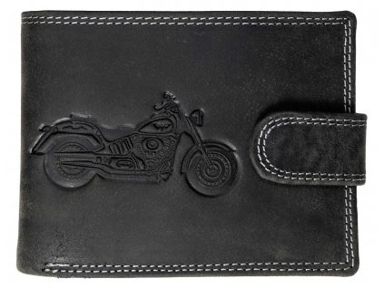 Luxusná pánska peňaženka s prackou Chopper  - čierna