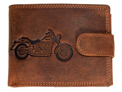 Luxusná pánska peňaženka s prackou Chopper  - hnedá