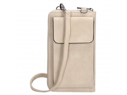 Dámska kabelka na telefón / peňaženka s popruhom cez rameno Beagles Rebelle - light taupe - na výšku