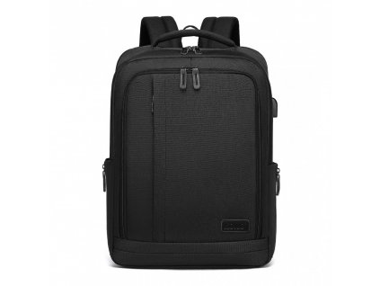 Unisex multifunkčný batoh s USB portom KONO Richie - čierny