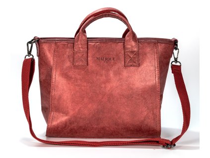 Malique dámska dizajnová papierová taška D1044 - orientálna červená - 25 cm