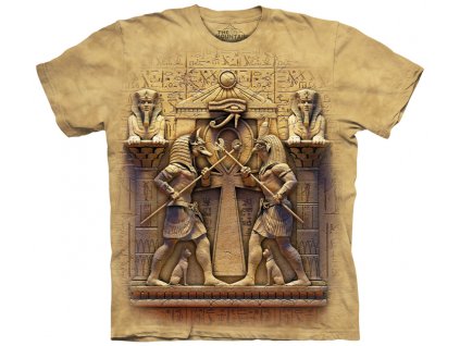 Pánske batikované tričko The Mountain - Egypt - pieskové
