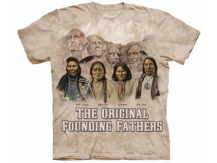 Pánske batikované tričko The Mountain - Originálni zakladatelia - béžové