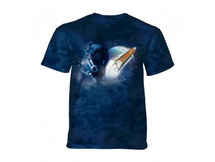 Detské batikované tričko - ARTEMIS ASTRONAUT - vesmír - modrá