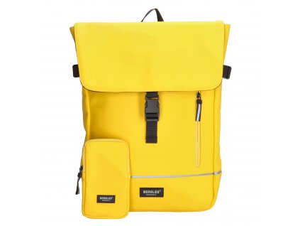 Beagles Originals unisex vodeodolný batoh s vreckom 15"- 21L - žltý