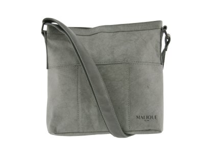 Malique dámska dizajnová papierová crossbody kabelka D1092B - sivá -  25 cm