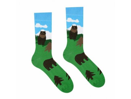 Veselé ponožky Medveď