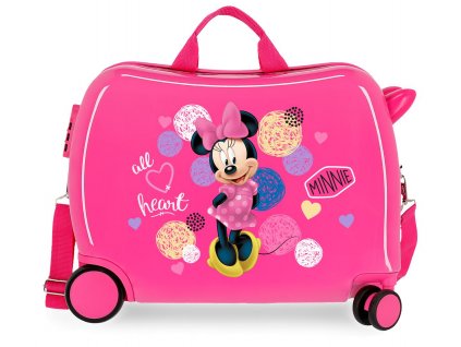 Detský kufor na kolieskach - odrážadlo - Disney - LOVE MINNIE  - 34L