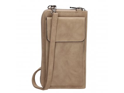 Dámska kabelka na telefón / peňaženka s popruhom cez rameno Beagles Rebelle - taupe - na výšku