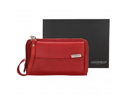 GOODMAN dámska crossbody kabelka na mobil a peňaženka v jednom - červená