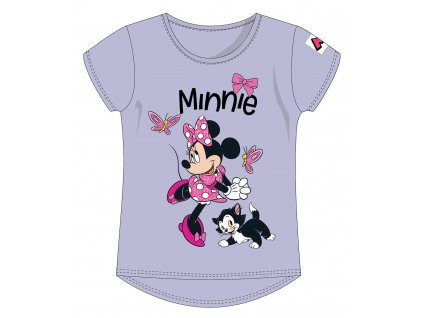 Detské bavlnené tričko Minnie Mouse Disney - fialové