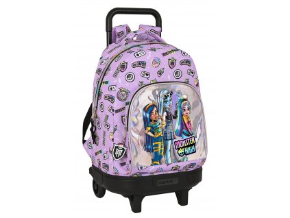 MONSTER HIGH "BEST BOOS" dievčenský školský batoh na kolieskach - 33L