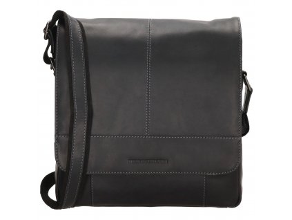 Hide & stitches japura pánska crossbody taška (31x29cm) - čierna