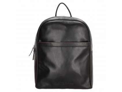 Micmacbags le mans kožený batoh 13,3 inch (29,4x16,6 cm.) - 16L - čierny