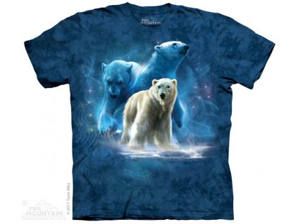 Pánske batikované tričko The Mountain - Polar Collage - modrá