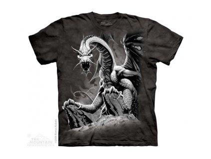 Detské batikované tričko - Black Dragon - čierne