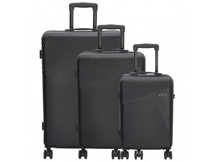 Beagles Originals set 3 cestovných kufrov ABS - čierny - 38L, 60L, 92L