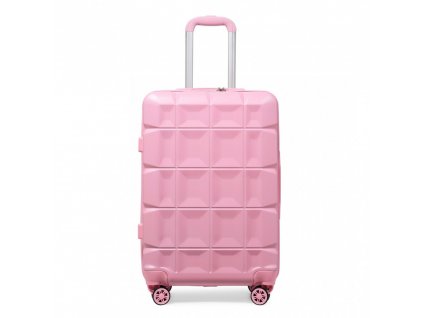 KONO škrupinová batožina s TSA zámkom ABS - ružová - 69L