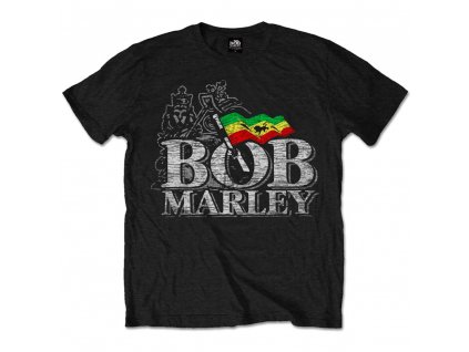 BOB MARLEY UNISEX tričko: DISTRESSED LOGO