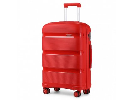 Cestovný kufor na kolieskach Kono Classic Collection - červený - 77L - polypropylén