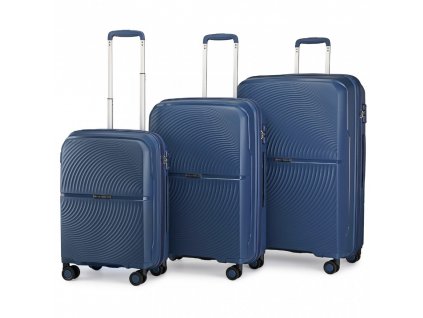 KONO travel set kufrov polypropylén - 40L, 68L, 97L - navy