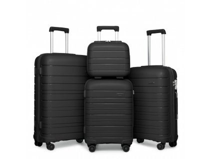 KONO set 4 kufrov Classic Collection - čierna -12L/39L/70L/103L