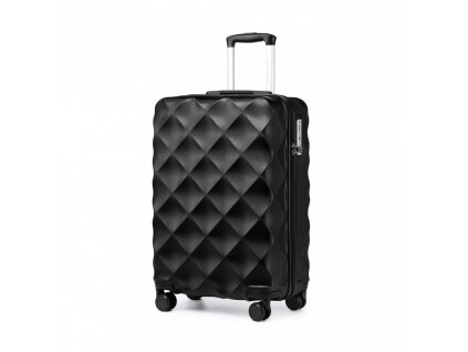 KONO ultraľahký škrupinový kufor - ABS/polykarbonát - čierna - 34L