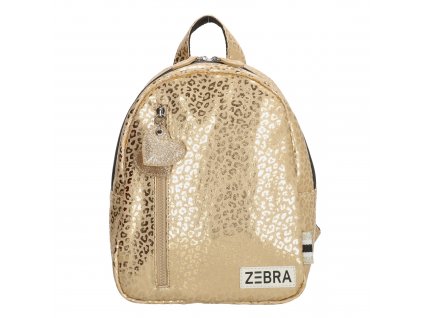 ZEBRA dievčenský leopardí batoh - zlatá - 6,5L