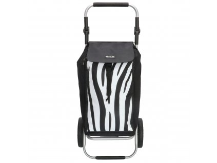 Nákupná taška na kolieskach Beagles Alberic - čierna zebra - 41,76L