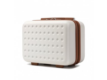 KONO malý toaletný kufrík na batožinu - 11L - béžovo hnedý - ABS