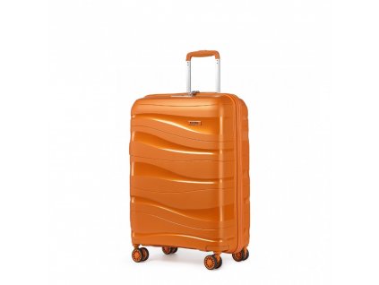 KONO Cestovný kufor na kolieskach s TSA zámkom 39L - oranžový