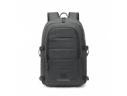 Kono vodeodolný batoh s USB portom - čierny - 21 L