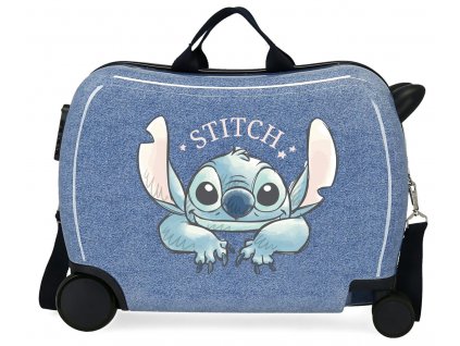 Detský kufor na kolieskach - odrážadlo - Lilo & Stitch - 34L