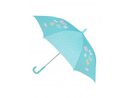 Safta MOOS "BUTTERFLIES" manuálny dáždnik 48 cm - modrý