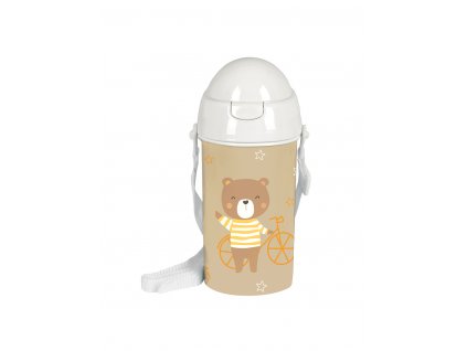 Safta detská PVC fľaša "Medvedík" - BPA Free - 500 ml - béžová