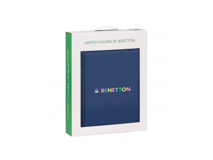Safta darčekový set Benetton "Cool" - notes a vrecko - modrý