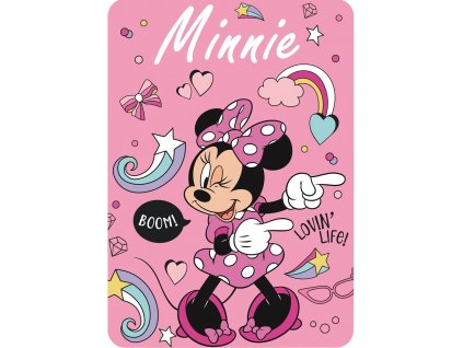 Detská deka Minnie Mouse "ME TIME" - ružová
