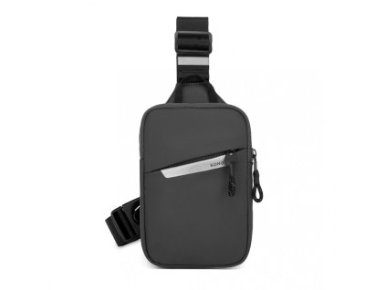 Ľahká crossbody sling taška Kono - sivá