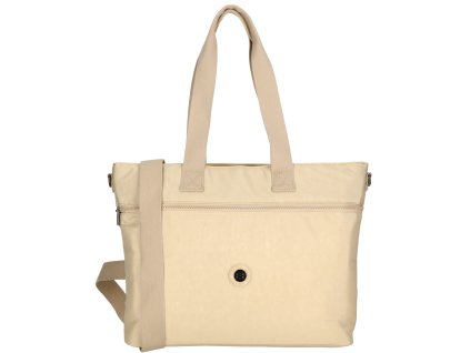 Dámska shopper taška Crinkle Enrico Benetti 15" - béžová