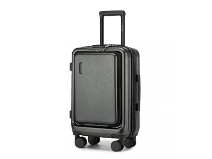 Kabínový kufor na kolieskach KONO ABS+PC - 35,8 L - sivý