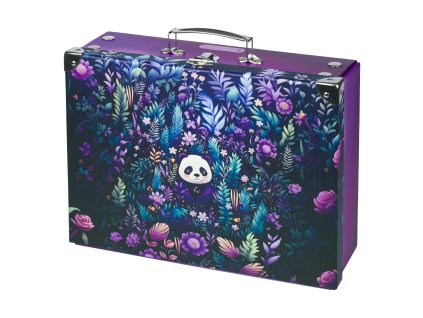 Skladací školský kufrík s kovaním BAAGL Jungle Panda
