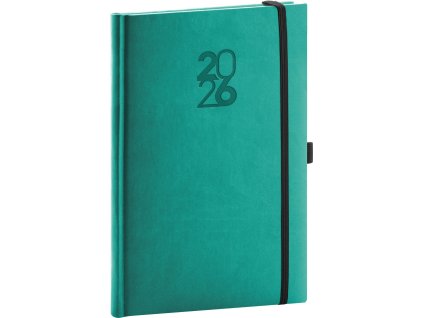 Týždenný diár Aprint Top 2026 - 15 x 21 cm - tyrkysový