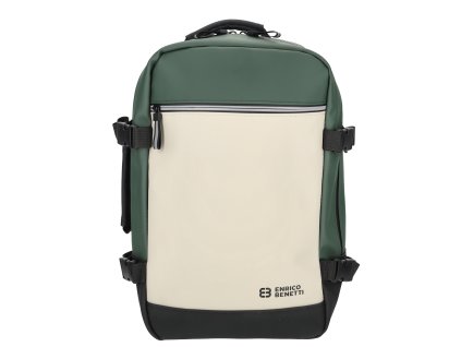 Vodoodpudivý kabínový batoh Enrico Benetti Bergen - zeleno-béžový - 25x20x40 cm