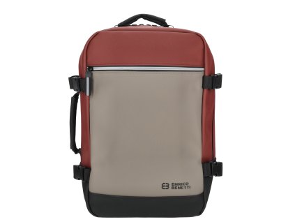 Vodoodpudivý kabínový batoh Enrico Benetti Bergen - vínovo-taupe - 25x20x40 cm