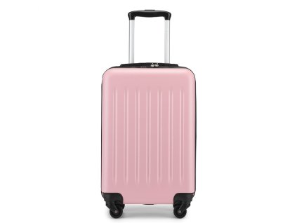 Ľahký kabínový ABS+PC kufor Kono - ružový - 33 L