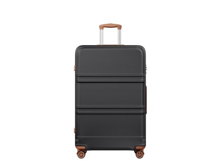 Cestovný kufor na kolieskach Kono Horizontal Design XL - 141 L - čierno-hnedý