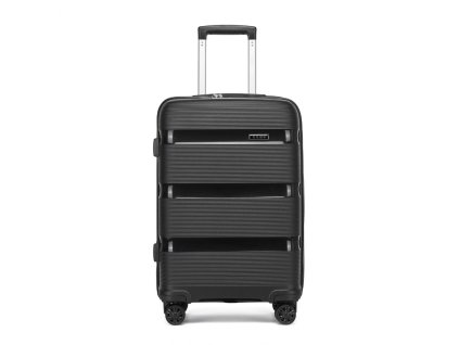 Ľahký cestovný PP kufor Kono - čierny - 55,8 L