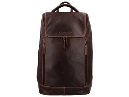 Kožený batoh Hide & Stitches Japura - 18,5 L - hnědý - 46x29x14 cm