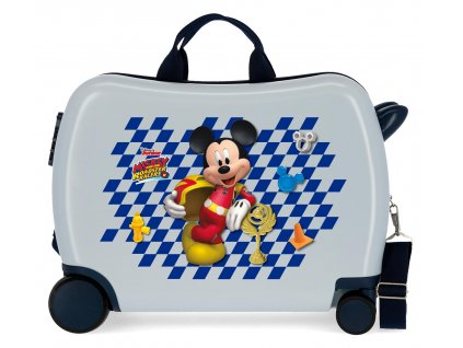 Detský kufor na kolieskach - odrážadlo - Mickey Mouse - Roadster